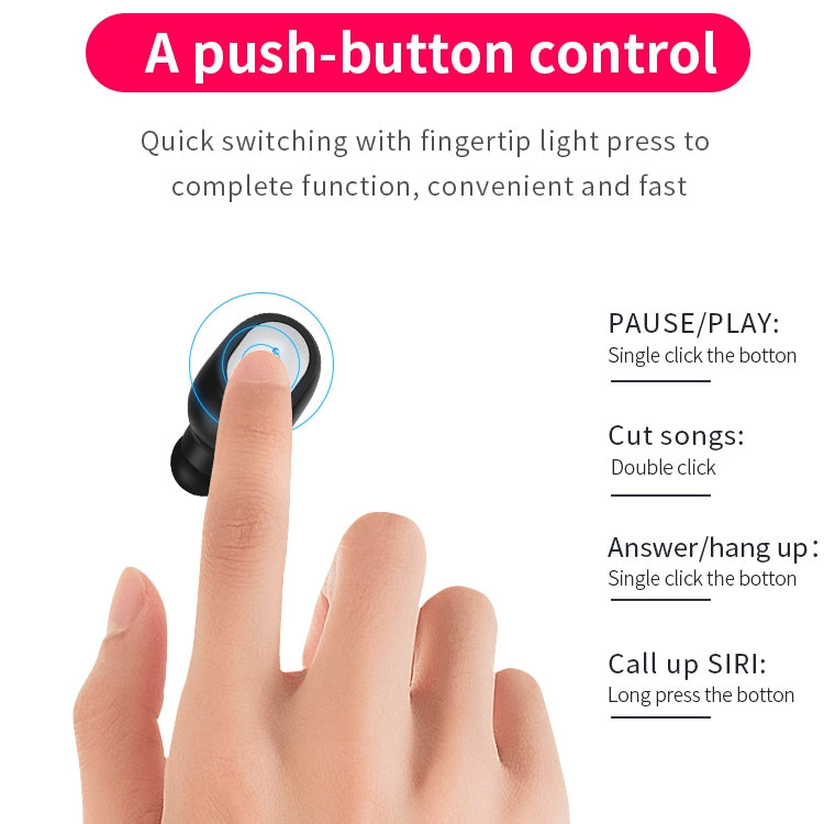 Q2 TWS Bluetooth 5.0 Binaural Stereo Kabelloser Sport-Bluetooth-Kopfhörer