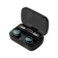 M10 Bluetooth 5.1 TWS Kabellose Bluetooth-Kopfhörer mit Digitalanzeige und Ladebox, Unterstützung für Touch & Siri & Akkuanzeige, M10 Schwarz, M10 Grün