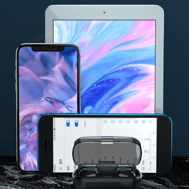 M10 Bluetooth 5.1 TWS Kabellose Bluetooth-Kopfhörer mit Digitalanzeige und Ladebox, Unterstützung für Touch & Siri & Akkuanzeige, M10 Schwarz, M10 Grün