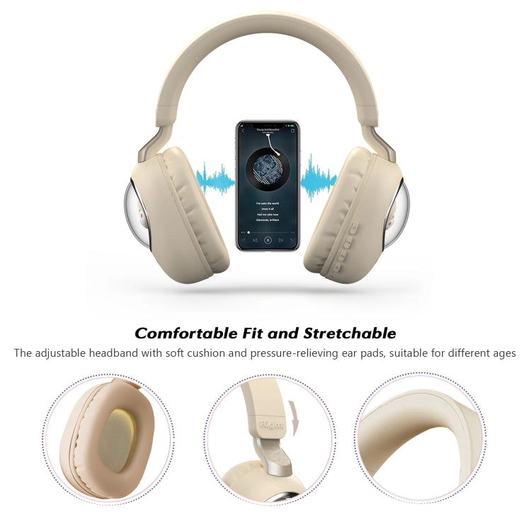 B4 RGB Cartoon Stereo Headset Wireless Bluetooth Headphones, Black