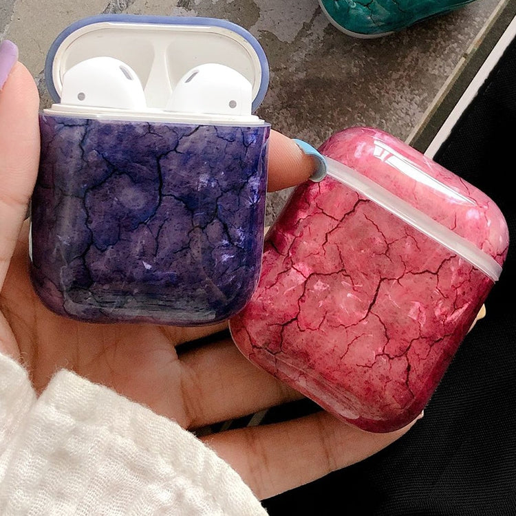 Stoßfeste TPU-Schutzhülle mit Algenmuster für Apple AirPods 1/2