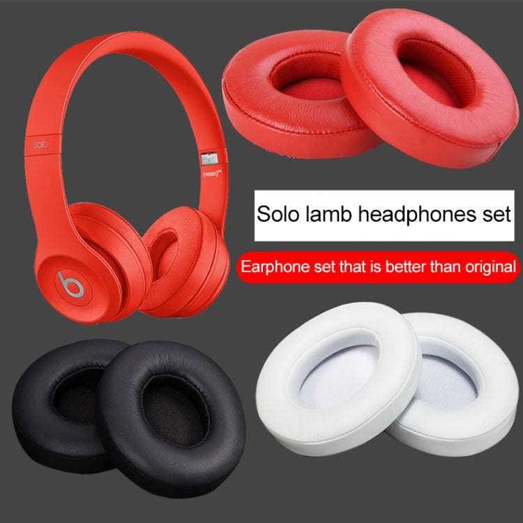 1 Paar Leder-Kopfhörer-Schutzhülle für Beats Solo2.0 / Solo3.0, kabellose Version