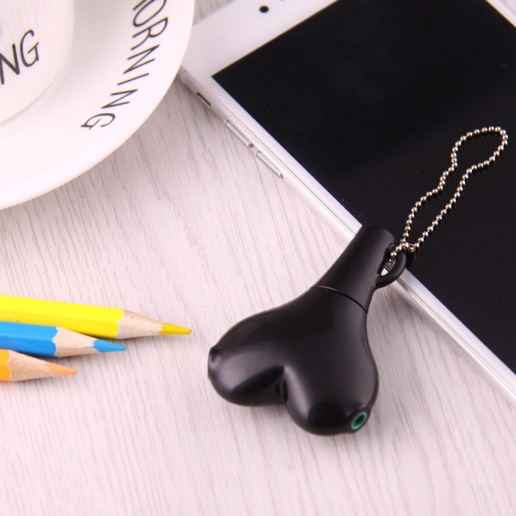 1 Male to 2 Females 3.5mm Jack Plug Multi-function Heart Shaped Earphone Audio Video Splitter Adapter with Key Chain for iPhone, iPad, iPod, Samsung, Xiaomi, HTC and Other 3.5 mm Audio Interface Electronic Digital Products