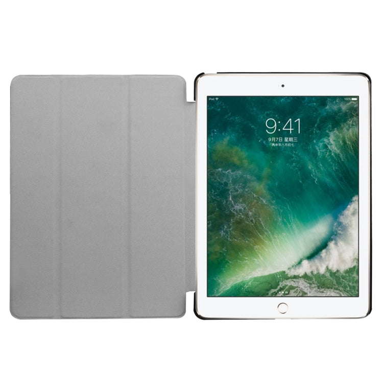 For iPad 9.7 (2018) & iPad 9.7 (2017) Cross Texture Painting  Pattern Horizontal Flip Leather Case with Three-folding Holder, IP7D1011A, IP7D1011B, IP7D1011C, IP7D1011D, IP7D1011E, IP7D1011F, IP7D1011G, IP7D1011H, IP7D1011J, IP7D1011K