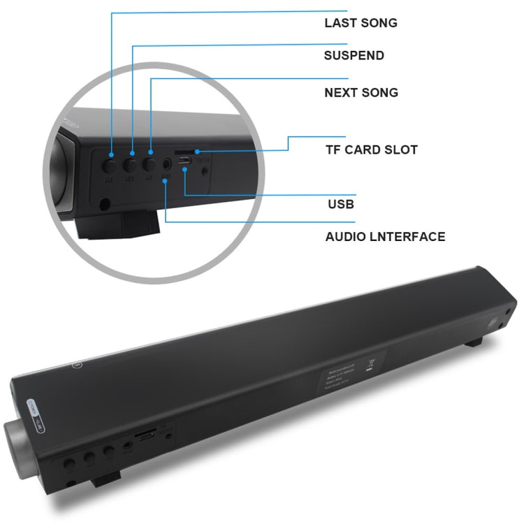 Soundbar LP-08 (CE0150) USB MP3-Player 2.1-Kanal Bluetooth Wireless Soundbar-Lautsprecher, CE0150 Schwarz, CE0150 Gold, CE0150 Silber