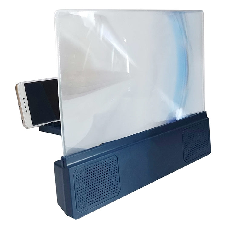F5 12 inch Universal Mobile Phone Screen Amplifier HD Video Amplifier with Stand & Speaker, Charging Version, 12 inch Charging Version