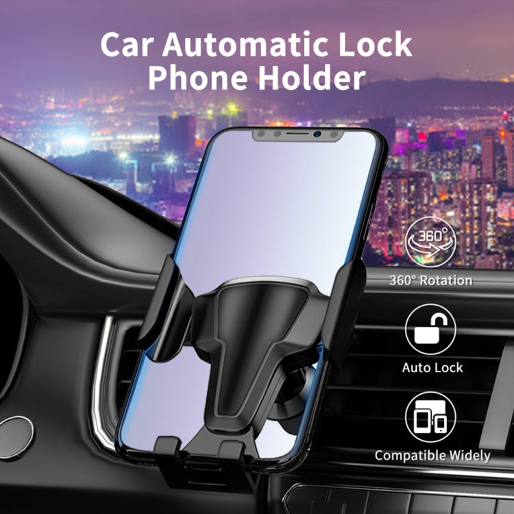 FLOVEME YXF204095_1 Car Air Outlet Mount Automatic Retractable Arm Phone Holder Stand for 4-6.5 inch Phone (Black)