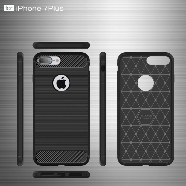 Schutzhülle für iPhone 7 Plus, gebürstete Textur, Faser-TPU, robustes Armor-Case, für iPhone 7 Plus