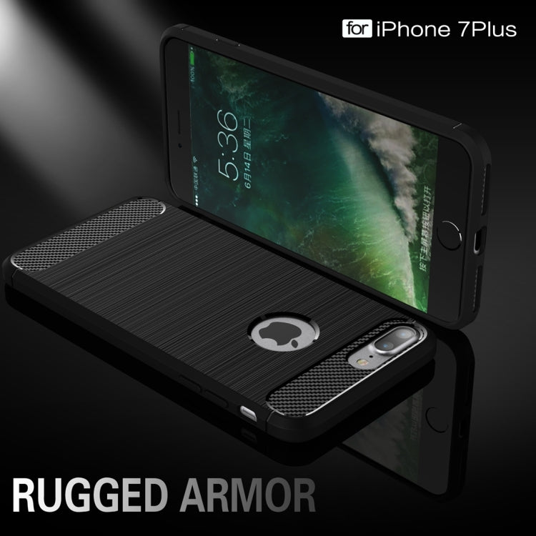 Schutzhülle für iPhone 7 Plus, gebürstete Textur, Faser-TPU, robustes Armor-Case, für iPhone 7 Plus