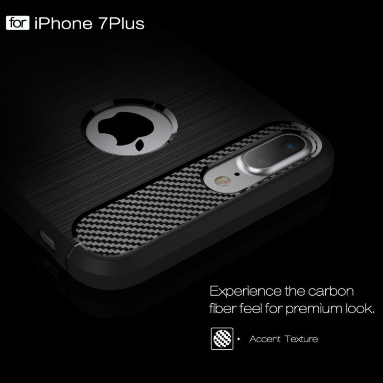 Schutzhülle für iPhone 7 Plus, gebürstete Textur, Faser-TPU, robustes Armor-Case, für iPhone 7 Plus
