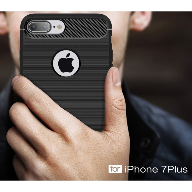 Schutzhülle für iPhone 7 Plus, gebürstete Textur, Faser-TPU, robustes Armor-Case, für iPhone 7 Plus