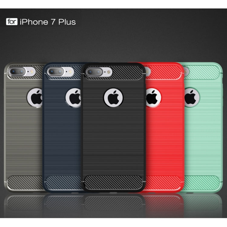 Schutzhülle für iPhone 7 Plus, gebürstete Textur, Faser-TPU, robustes Armor-Case, für iPhone 7 Plus
