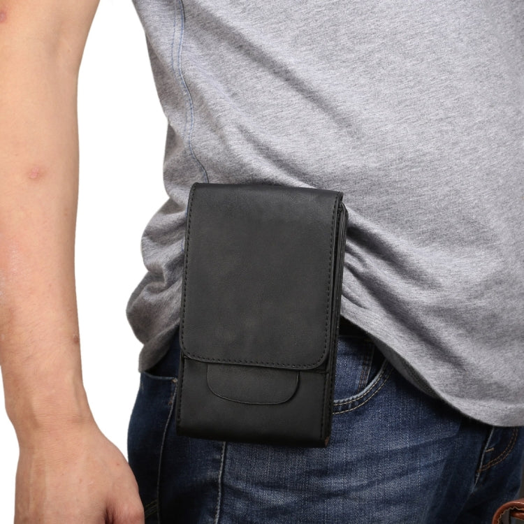 6.3 inch and Below Universal Crazy Horse Texture 3 Pouches Vertical Flip Leather Case with Belt Hole & Climbing Buckle for Galaxy Note 8, Sony, Huawei, Meizu, Lenovo, ASUS, Cubot, Oneplus, Oukitel, Xiaomi, DOOGEE, Vkworld, and other Smartphones