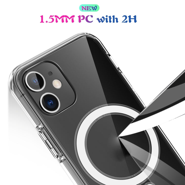 For iPhone SE 2020 / 8 Magsafe Case Simple Magnetic Ring All-inclusive Clear Crystal Acrylic PC +TPU Shockproof Case