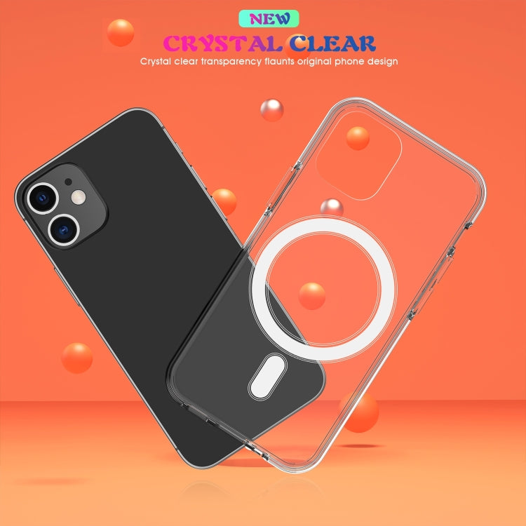 For iPhone SE 2020 / 8 Magsafe Case Simple Magnetic Ring All-inclusive Clear Crystal Acrylic PC +TPU Shockproof Case