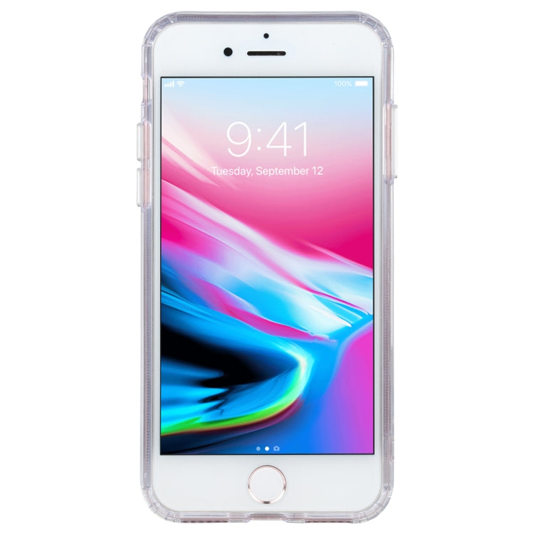 For iPhone SE 2020 / 8 Magsafe Case Simple Magnetic Ring All-inclusive Clear Crystal Acrylic PC +TPU Shockproof Case