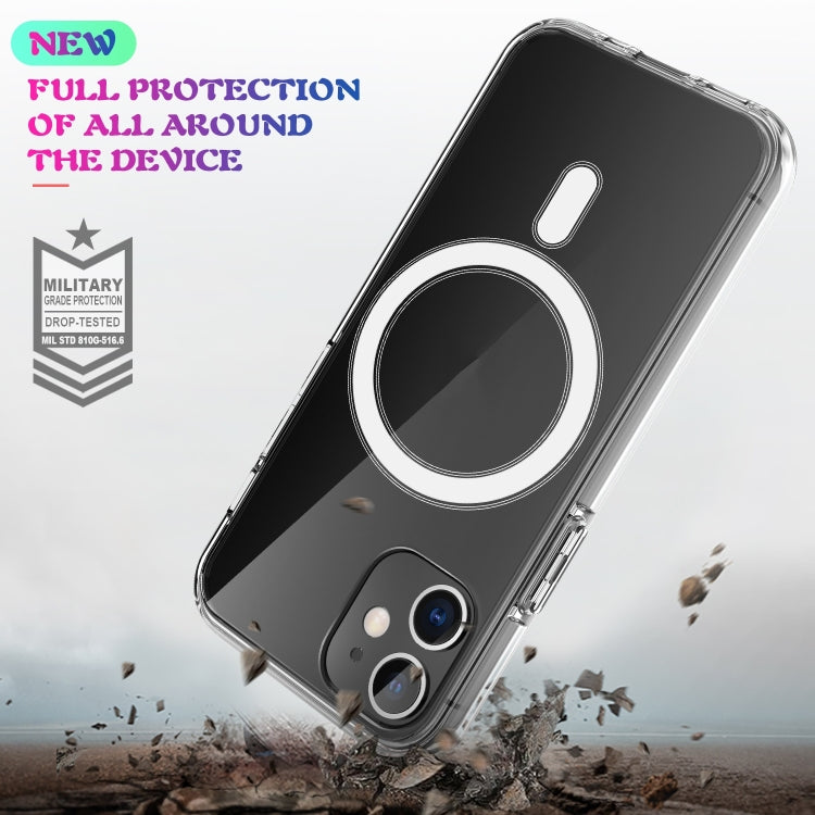 For iPhone SE 2020 / 8 Magsafe Case Simple Magnetic Ring All-inclusive Clear Crystal Acrylic PC +TPU Shockproof Case