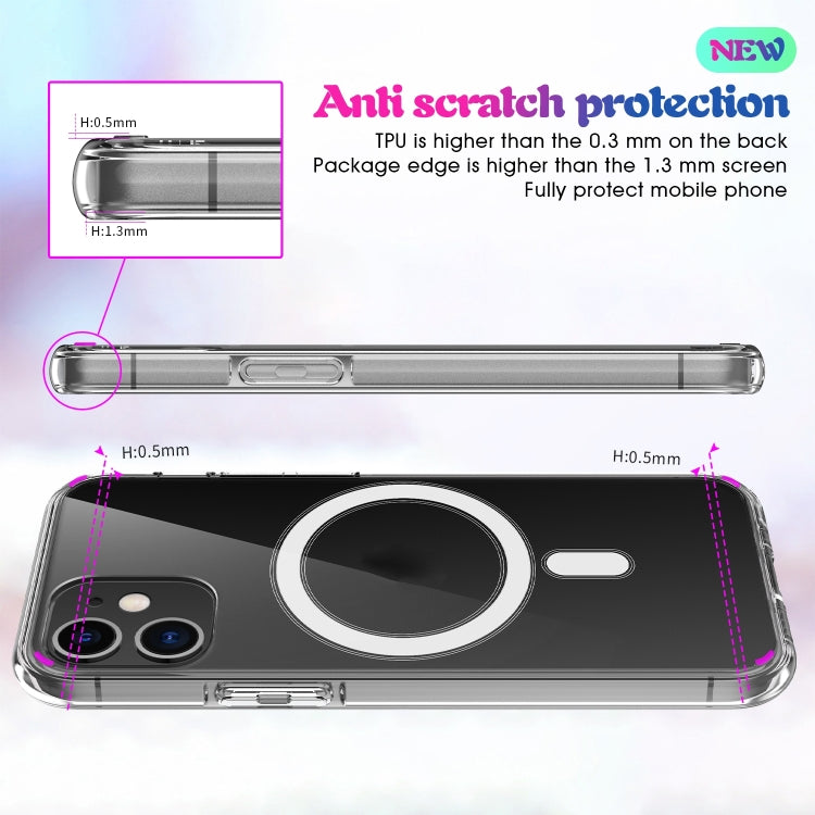 For iPhone SE 2020 / 8 Magsafe Case Simple Magnetic Ring All-inclusive Clear Crystal Acrylic PC +TPU Shockproof Case