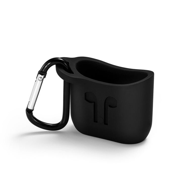 Tragbare kabellose Bluetooth-Kopfhörer Silikon-Schutzhülle Anti-Verlust-sturzfest Aufbewahrungstasche mit Haken für Apple AirPods 1/2