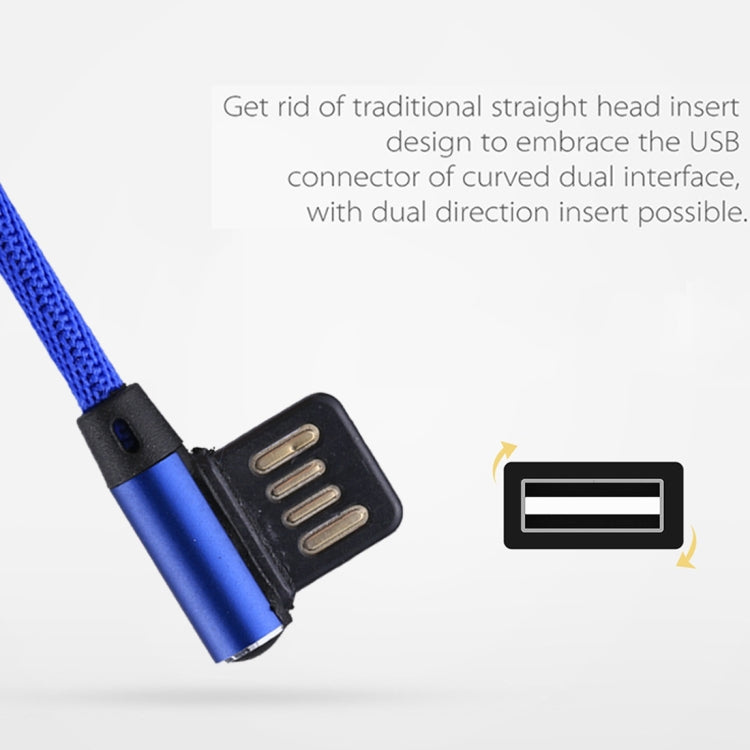 1m 2,4A Output USB-auf-8-Pin-Kabel, doppelt abgewinkeltes Design, Nylon-Geflecht, Daten-Synchronisation und Ladekabel, 8-Pin Dunkelblau, 8-Pin Blau, 8-Pin Rot, 8-Pin Schwarz, 8-Pin Kaffeebraun