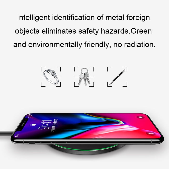 GY-68 Ultra-Thin Aluminum Alloy Wireless Fast Charging Qi Charger Pad