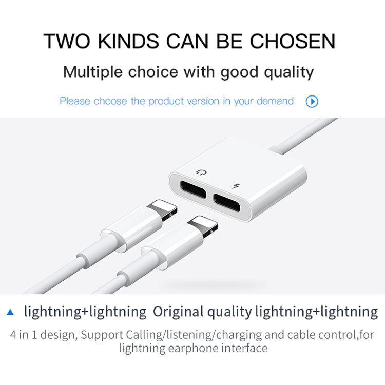 JOYROOM S-Y104 Ben Series Apple Dual Lightning Adapter, Länge: 1,2 m