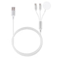 Multifunktionales 3-in-1-8-Pin-Magnetladekabel für iPhone / Apple Watch, Länge: 1m