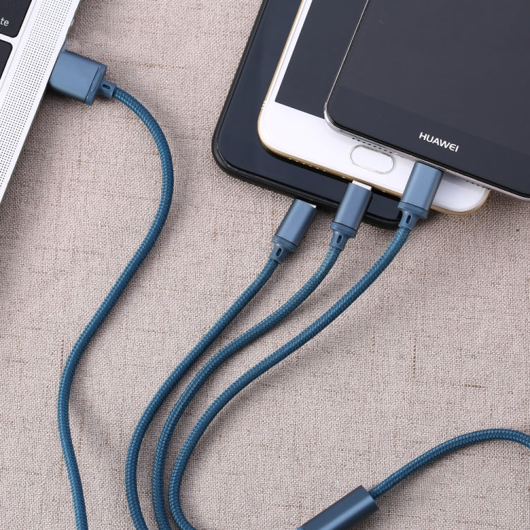 REMAX RC-131TH 1m 2.8A 3 in 1 USB to 8 Pin & USB-C / Type-C & Micro USB Charging Cable