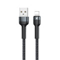 REMAX RC-124i 1m 2.4A USB auf 8-Pin Aluminiumlegierung Geflochtenes Schnelllade-Datenkabel für iPhone, iPad, 8 Pin