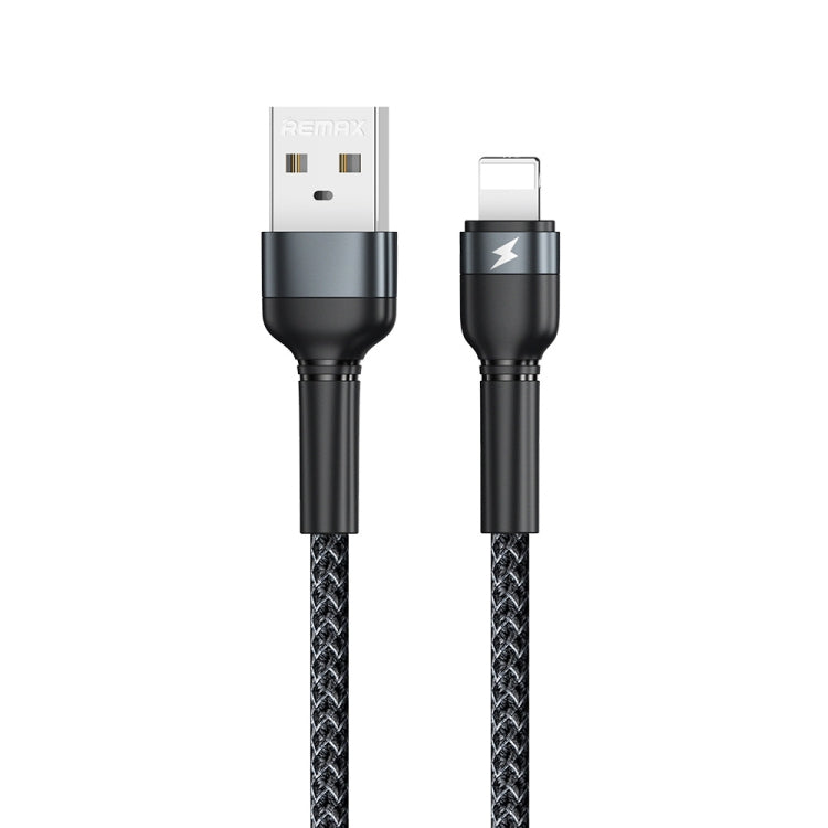 REMAX RC-124i 1m 2.4A USB auf 8-Pin Aluminiumlegierung Geflochtenes Schnelllade-Datenkabel für iPhone, iPad, 8 Pin