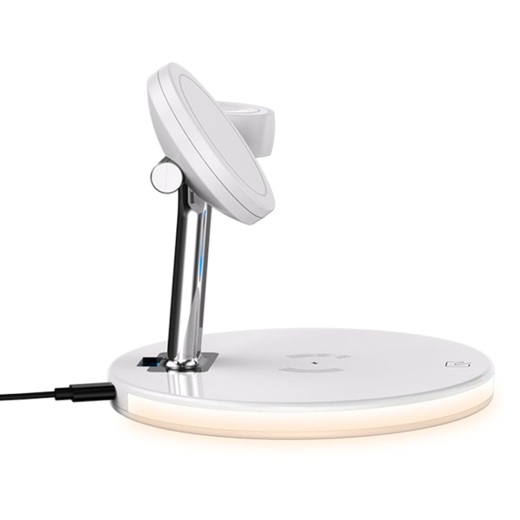 3-in-1 25W Multifunktions-Magnet-Wireless-Ladegerät für Mobiltelefone, Apple Watches und AirPods, mit farbigem LED-Licht