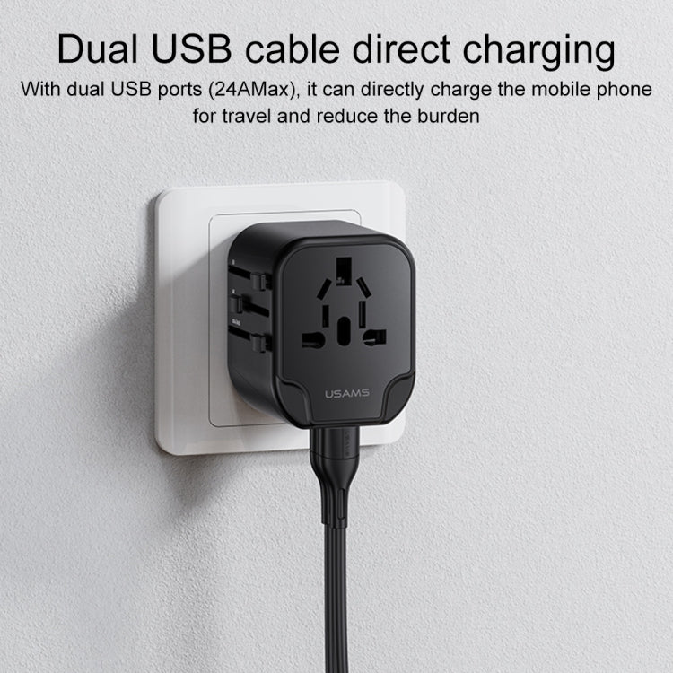 USAMS US-CC173 T55 12W Universal-Reiseladegerät mit Mehrfachstecker, US-CC173 T55