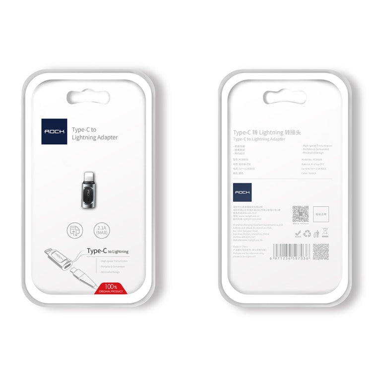 ROCK 2.1A Tragbarer USB-C/Typ-C auf 8-Pin Audio-Konverter Kopfhöreradapter