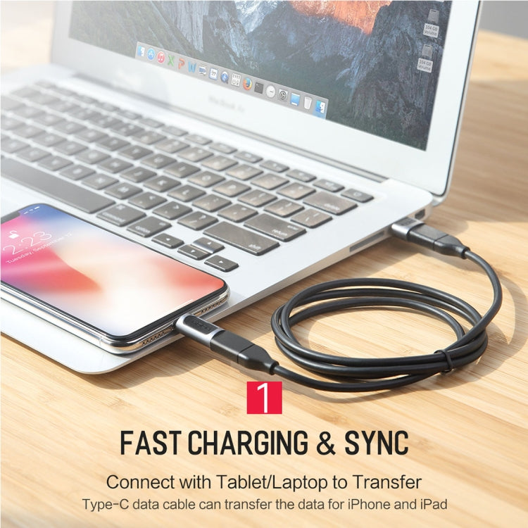 ROCK 2.1A Tragbarer USB-C/Typ-C auf 8-Pin Audio-Konverter Kopfhöreradapter