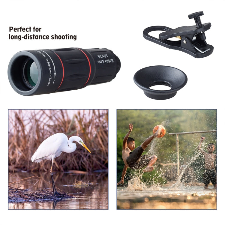 3 in 1 Universal 18X Telephoto Lens + Tripod Mount + Mobile Phone Clip