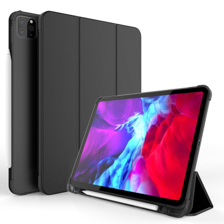 Dreifach faltbare, stoßfeste TPU-Schutzhülle für iPad Pro 11 Zoll (2018) / (2020), mit Halterung & Stiftfach, iPad Pro 11 Zoll (2018) / (2020)