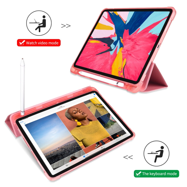 Dreifach faltbare, stoßfeste TPU-Schutzhülle für iPad Pro 11 Zoll (2018) / (2020), mit Halterung & Stiftfach, iPad Pro 11 Zoll (2018) / (2020)
