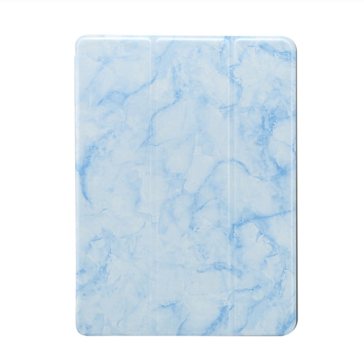 Lederhülle mit Marmor-Texturmuster und Horizontal-Klappfunktion für iPad Air 2019 10,5 Zoll, mit dreifach faltbarem Ständer & Stiftfach & Sleep-/Wake-up-Funktion, für iPad Air 2019 10,5 Zoll