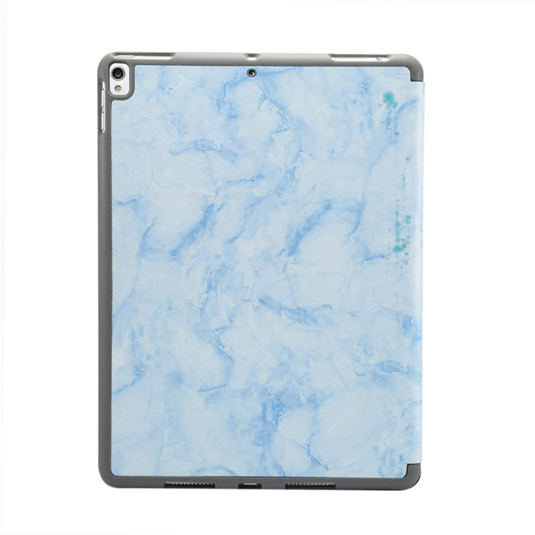 Lederhülle mit Marmor-Texturmuster und Horizontal-Klappfunktion für iPad Air 2019 10,5 Zoll, mit dreifach faltbarem Ständer & Stiftfach & Sleep-/Wake-up-Funktion, für iPad Air 2019 10,5 Zoll