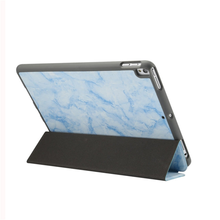 Lederhülle mit Marmor-Texturmuster und Horizontal-Klappfunktion für iPad Air 2019 10,5 Zoll, mit dreifach faltbarem Ständer & Stiftfach & Sleep-/Wake-up-Funktion, für iPad Air 2019 10,5 Zoll