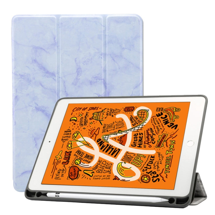 Lederhülle mit Marmor-Texturmuster und Horizontal-Klappfunktion für iPad Air 2019 10,5 Zoll, mit dreifach faltbarem Ständer & Stiftfach & Sleep-/Wake-up-Funktion, für iPad Air 2019 10,5 Zoll