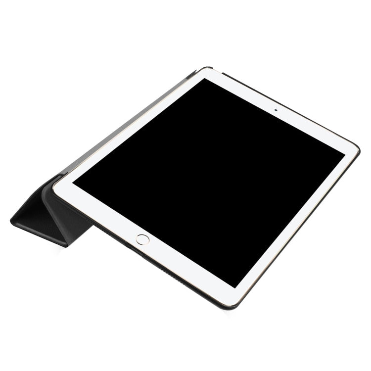 Smart Case mit Litchi-Struktur aus PU für iPad Pro 10,5 Zoll, dreifach faltbar, mit durchsichtiger Rückschale und Stifthalter