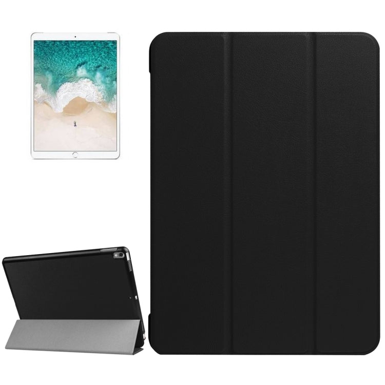 Smart Case mit Litchi-Struktur aus PU für iPad Pro 10,5 Zoll, dreifach faltbar, mit durchsichtiger Rückschale und Stifthalter