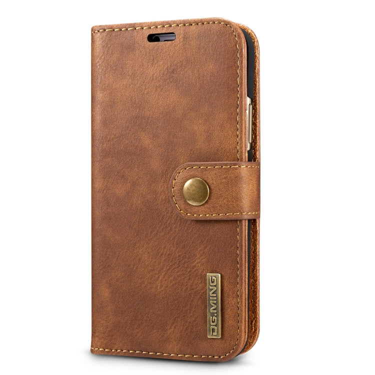 Für iPhone X / XS DG.MING Crazy Horse Textur Horizontal klappbare abnehmbare magnetische Schutzhülle mit Halter & Kartenfächern & Geldbörse, iPhone X, Für X, iPhone X
