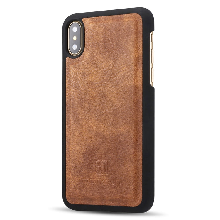 Für iPhone X / XS DG.MING Crazy Horse Textur Horizontal klappbare abnehmbare magnetische Schutzhülle mit Halter & Kartenfächern & Geldbörse, iPhone X, Für X, iPhone X