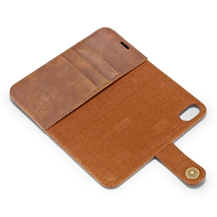 Für iPhone X / XS DG.MING Crazy Horse Textur Horizontal klappbare abnehmbare magnetische Schutzhülle mit Halter & Kartenfächern & Geldbörse, iPhone X, Für X, iPhone X