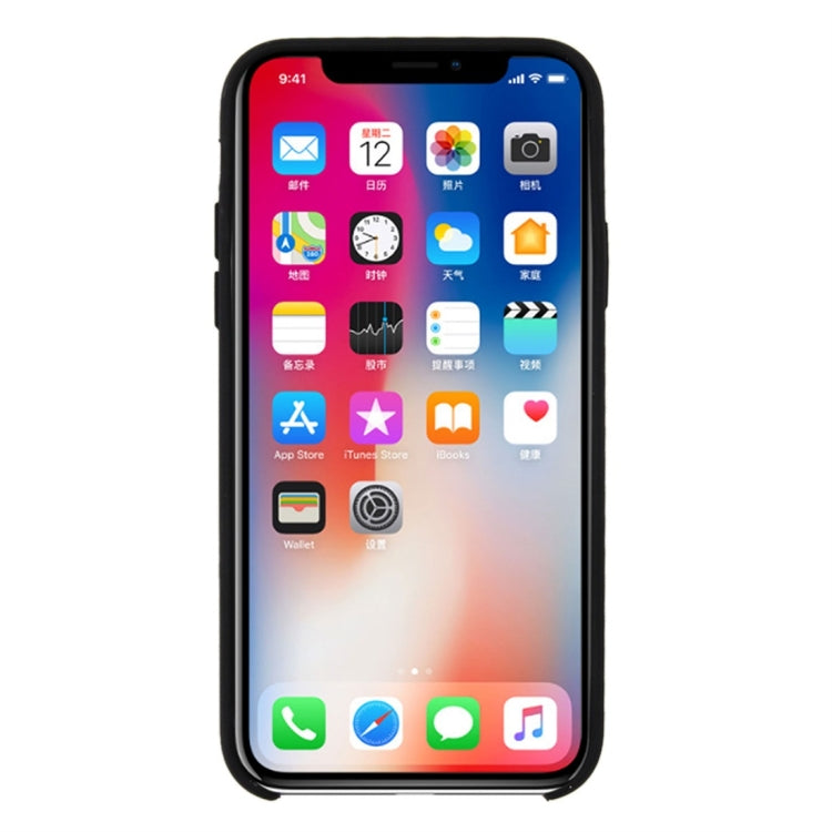 For iPhone X / XS Pure Color Liquid Silicone + PC Dropproof Protective Back Cover Case, For X, iPhone X, X