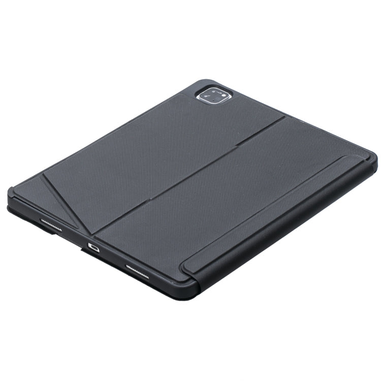 T129-AS For iPad Air 13 2025 / Pro 12.9 2022 / 2021 / 2020 / 2018 Touch Backlight Split Type Bluetooth Keyboard Leather Case, T129-AS