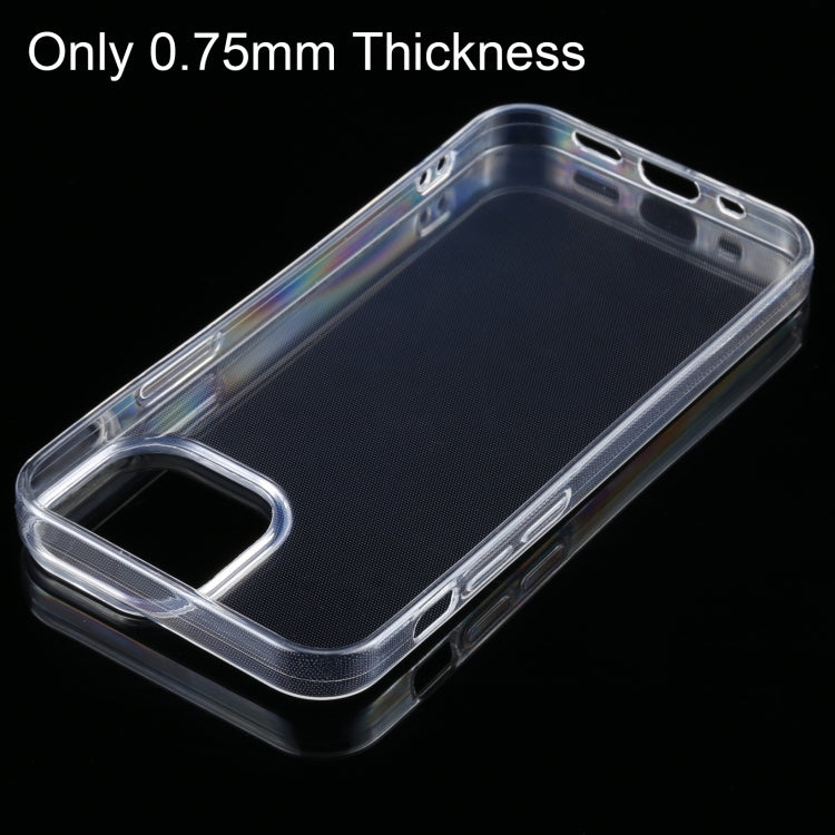 For iPhone 13 0.75mm Ultra-thin Transparent TPU Soft Protective Case