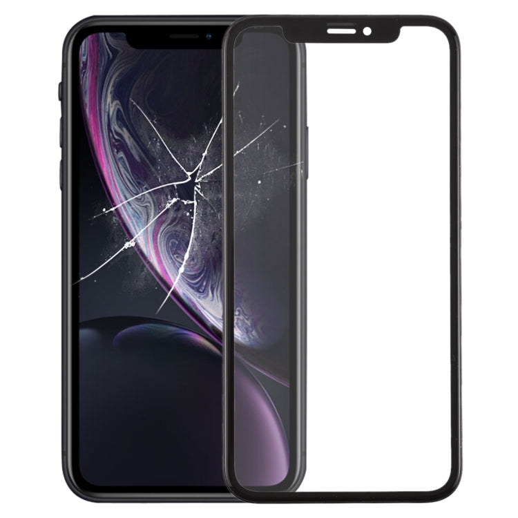 Front Screen Outer Glass Lens with Frame + OCA Optically Clear Adhesive for iPhone XR, For iPhone XR (Frame+OCA)